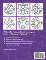 Mandalas Faciles – Livre de coloriage pour adultes, seniors et débutants | 50 mandalas simples en grand format – Volume 2