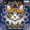 Livre de coloriage Chats & Mandalas – 60 illustrations relaxantes, impression recto, format carré 21,59 cm