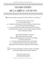 Les divinités de la Grèce ancienne – Cahier de coloriage avec 32 illustrations et textes explicatifs