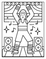 Cahier de coloriage Années 80 – Livre rétro pour adultes et ados | 60+ illustrations vintage: musique, mode, jeux vidéo et icônes pop