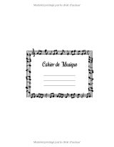 Cahier de musique – Papier manuscrit 16 portées/page, grand format, 100 pages