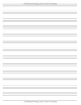 Cahier de musique grand format 21,59 x 27,94 cm – Papier crème – 100 pages – 13 portées par page – Couverture souple brillante
