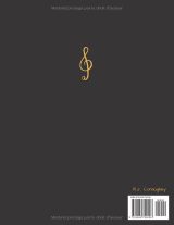 Cahier de musique Inspiration & Composition – Grand format, 100 pages crème, 13 portées par page, couverture noire et or