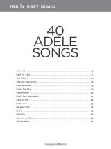 Adele – 40 chansons | Really Easy Piano | Partitions piano facile avec paroles et accords | Recueil pop pour étudiants et professeurs | Hal Leonard