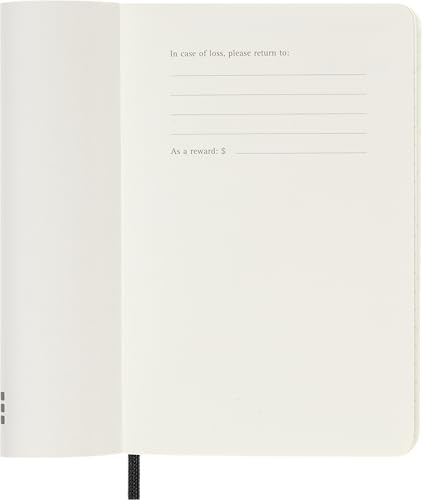 Moleskine Agenda Hebdomadaire 2026, Format Pocket 9x14, Couverture Souple Noire, 12 Mois avec Espace Notes
