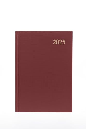 Collins ESSA51.78-25 Agenda Professionnel 2025 - Couverture Rigide Cuir Marron Format A5