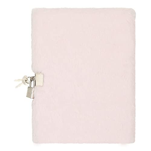 DRAEGER Paris - Journal Intime Peluche Rose 'I Love You' avec Cadenas - Carnet Secret Cadeau pour Fille, Amie, Copine
