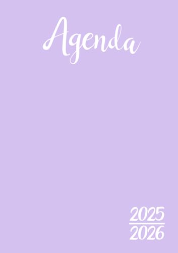 Agenda Scolaire 2025-2026 Violet Pastel Journalier 12x17 cm - Idéal Collège & Lycée
