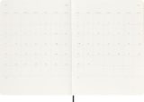 Moleskine Agenda Hebdomadaire 18 Mois XL - Couverture Souple Noire, Planification Étendue
