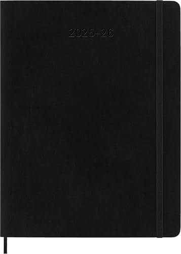 Moleskine Agenda Hebdomadaire 18 Mois XL - Couverture Souple Noire, Planification Étendue