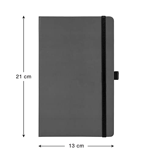 Carnet de notes ligné avec élastique et couverture rigide - Motif eucalyptus - Format A5