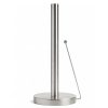 Minismus Porte Essuie-Tout sur Pied - Support Rouleau Stable avec Bras Anti-Roulement - Dérouleur Papier Cuisine Moderne - Accessoire Pratique et Élégant (Argent)