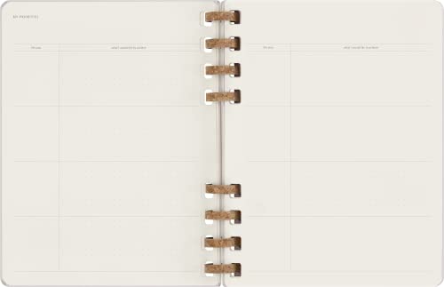 Moleskine Agenda Non Daté Spirale XL Crush Grape - 12 Mois, Couverture Rigide