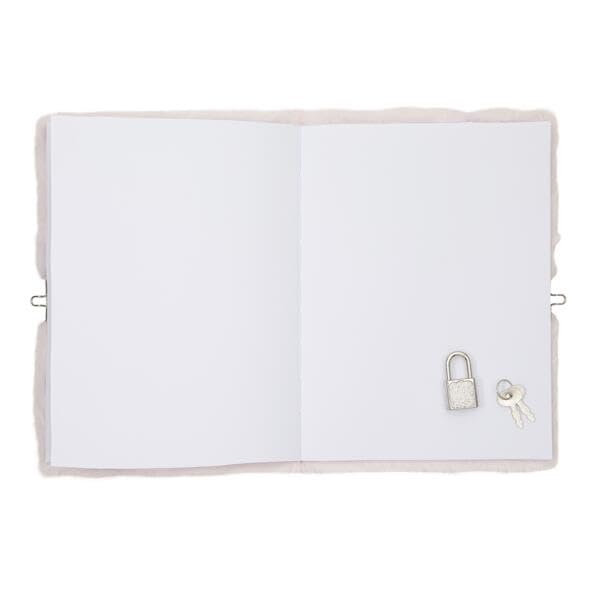 DRAEGER Paris - Journal Intime Rose Peluche avec Cadenas et Clés - Carnet Secret pour Fille et Femme