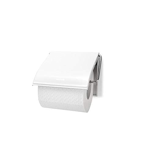 Brabantia Porte-Rouleau WC Écru - Acier Inoxydable Anti-Corrosion - Design Pratique et Élégant