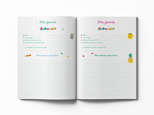 Mon Carnet Secret Kawaii : Journal Intime avec Cadenas pour Enfants - Plus de 140 Pages à Compléter et Stickers Inclus