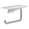 hansgrohe AddStoris - Porte-papier toilette avec tablette chromé, montage mural, 41772000