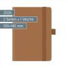 Agenda de poche BRUNNEN Kompagnon A6, plastique marron, 18 mois (juillet 2025 - décembre 2026)
