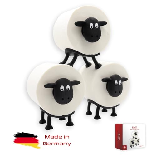 Rolli le Mouton des Toilettes : Lot de 3 Porte-Rouleaux de Papier Toilette Originaux
