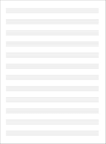 Cahier de Musique 12 Portées - 32 Pages - Papier Blanc