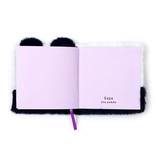 Cahier Panda Fluffy - Couverture Peluche Douce - Idéal pour Notes et Dessins