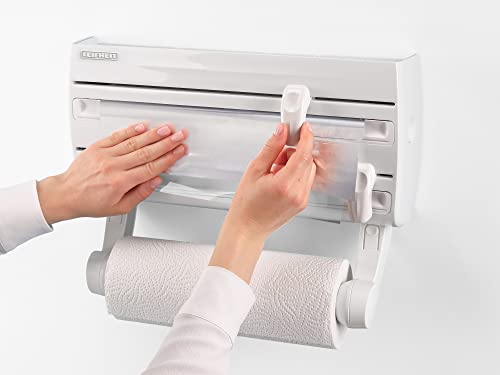 Leifheit Parat F2 ComfortLine : Organisateur Mural Polyvalent pour Rouleaux de Cuisine et Épices