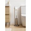 TATAY Support Papier Toilette sur Pied avec Brosse WC Intégrée | Design Acier Inoxydable, Base Lestée Stable | Accessoire Salle de Bain Moderne