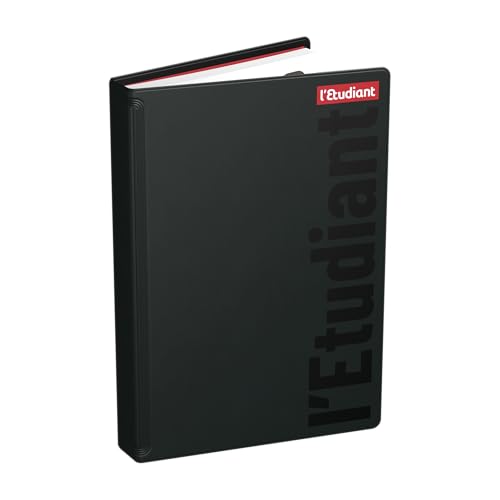 Agenda Scolaire L'Etudiant 2025-2026 - Journalier, Couverture Ouatinée Noire 12x18cm