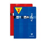 Lot de 2 Cahiers de Musique et Chants A4 Clairefontaine - Papier 90g, Portées Lignes, Couverture Lavable