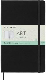 Carnet Moleskine Art Music Notebook - Noir, Large 13 x 21 cm, 192 Pages