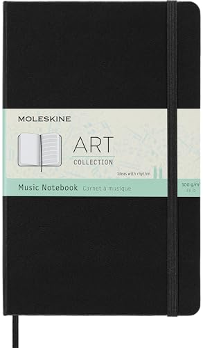 Carnet Moleskine Art Music Notebook - Noir, Large 13 x 21 cm, 192 Pages