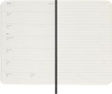 Moleskine Agenda Hebdomadaire 2026, Format Pocket 9x14, Couverture Souple Noire, 12 Mois avec Espace Notes