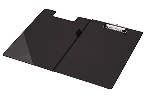 Q Connect Porte-bloc A4 PVC Noir avec Poches - Organisation et Praticité