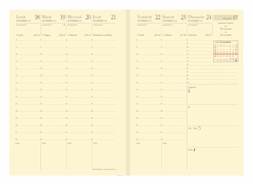 Agenda Quo Vadis 2026 Affaires Prestige Soho Orange - Semainier Planning Français 10x15 cm