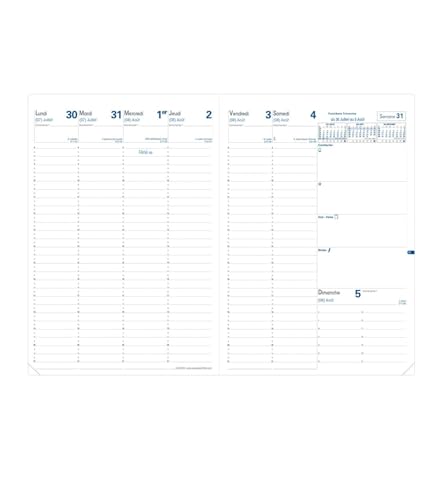 Agenda Scolaire Quo Vadis Impala 2025-2026 - Noir, 21x29,7 cm, Français, Papier Clairefontaine
