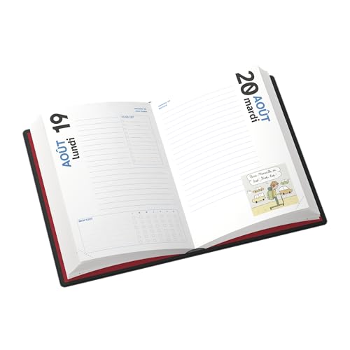 Agenda Scolaire L'Etudiant 2025-2026 - Journalier, Couverture Ouatinée Noire 12x18cm
