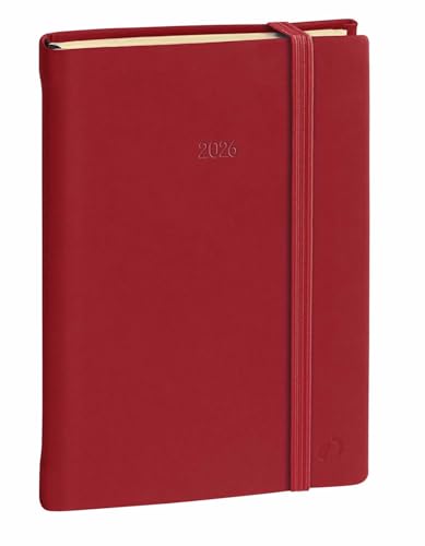 Agenda Journalier Quo Vadis Prestige 2026 - Format Pocket 8,5x13 cm, Rouge