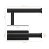 Ibergrif MK34052B : Porte-Papier Toilette Mural Autocollant en Acier Inoxydable 304 - Finition Noir Élégante