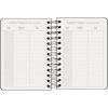 Agenda Scolaire 2025-2026 A6 (12x17 cm) - Page par Jour, Bilingue Espagnol/Anglais, Spirale, Élastique, Couverture Rigide, Autocollants - COLOUR VIBES Noir