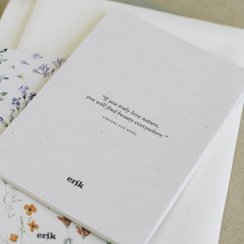 Lot de 3 Carnets Wild Flowers A6 – Carnet de Notes, Voyage, Recettes, Journal Intime