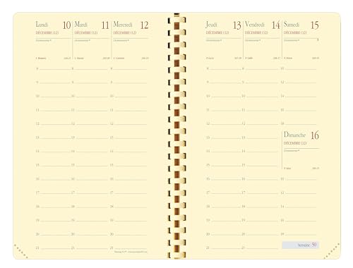 Agenda Quo Vadis Soho Rouge 2026 - Spiralé 16 S - Semainier - Français - 12 mois et 1/2 - 9x16 cm