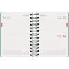 Agenda Scolaire 2025-2026 A6 (12x17 cm) - Page par Jour, Bilingue Espagnol/Anglais, Spirale, Élastique, Autocollants - GRAMMAR Vert