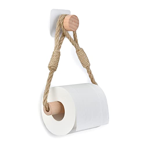 Porte-Rouleau Papier Toilette Bohème Antique Industriel - Support Mural Auto-adhésif pour Salle de Bain