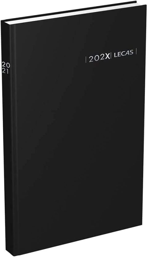Agenda Civil Journalier Carré Travers 14x22cm - 1 Jour par Page, 384 Pages, Frappe Dorée - Année 2025