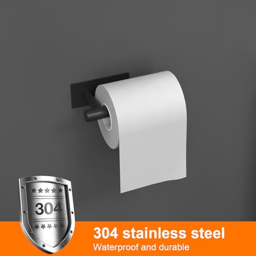 Ibergrif MK34052B : Porte-Papier Toilette Mural Autocollant en Acier Inoxydable 304 - Finition Noir Élégante