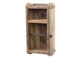 Chic Antique Porte-rouleau Papier Toilette Mural Bois Brique - Design Rustique Authentique