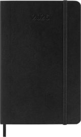 Moleskine Agenda Hebdomadaire 2026, Format Pocket 9x14, Couverture Souple Noire, 12 Mois avec Espace Notes