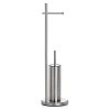 TATAY Support Papier Toilette sur Pied avec Brosse WC Intégrée | Design Acier Inoxydable, Base Lestée Stable | Accessoire Salle de Bain Moderne