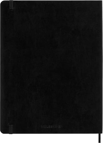 Moleskine Agenda Hebdomadaire 18 Mois XL - Couverture Souple Noire, Planification Étendue