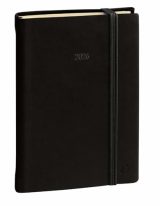 Agenda Quo Vadis 2026 Daily 21 - Journalier Multilingue Silk Noir 13x21 cm - Papier Clairefontaine Ivoire